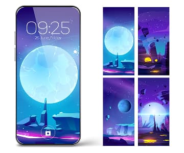 Mobile phone and screens